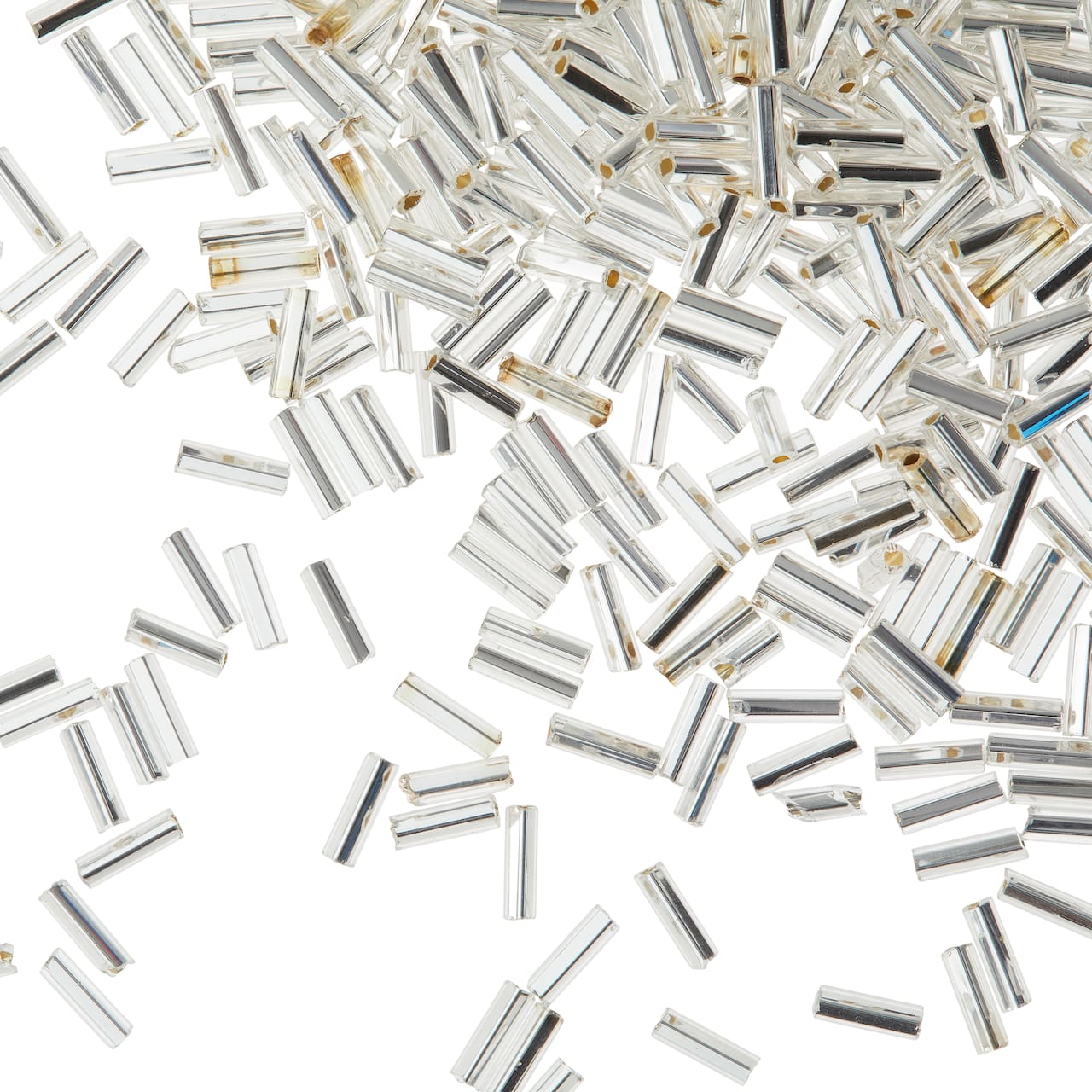 12 Pack: John Bead Crystal Silver Lined Czech Glass Bugle Beads